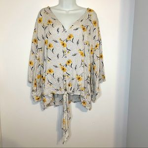 Maurice’s Floral Tie-Front Blouse